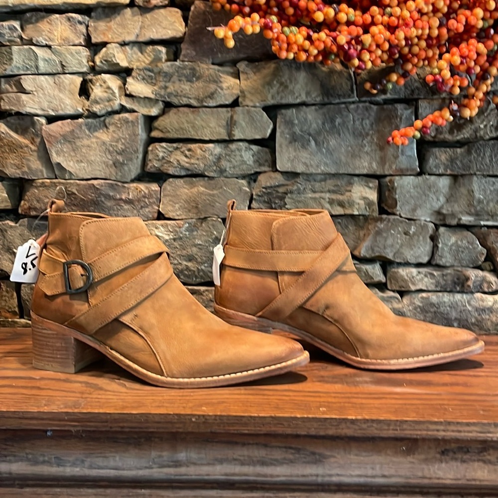 Free People Women’s Back Loop Ankle Buckle Booties